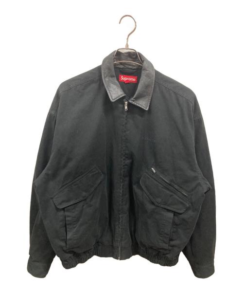 SUPREME（シュプリーム）SUPREME (シュプリーム) Leather Collar Utility Jacket ブラック サイズ:Lの古着・服飾アイテム