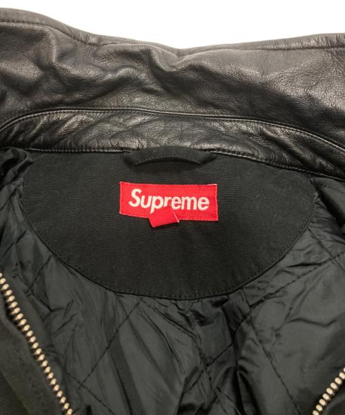 SUPREME（シュプリーム）SUPREME (シュプリーム) Leather Collar Utility Jacket ブラック サイズ:Lの古着・服飾アイテム