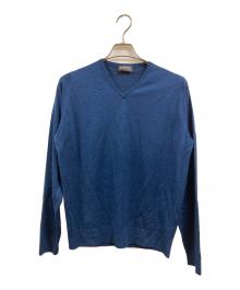 JOHN SMEDLEY（ジョンスメドレー）の古着「ニット」｜ブルー