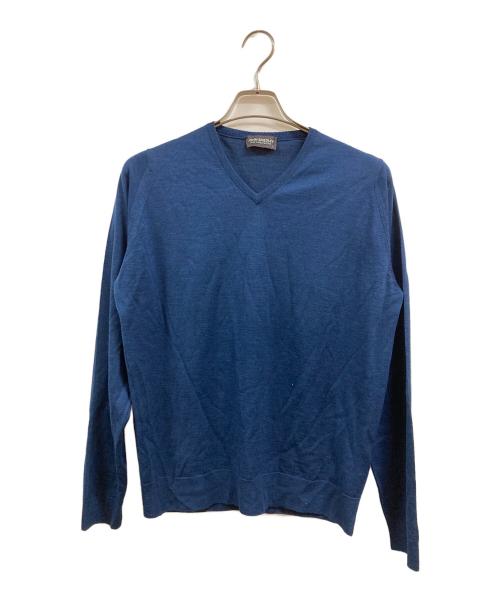 JOHN SMEDLEY（ジョンスメドレー）JOHN SMEDLEY (ジョンスメドレー) ニット ブルー サイズ:Lの古着・服飾アイテム