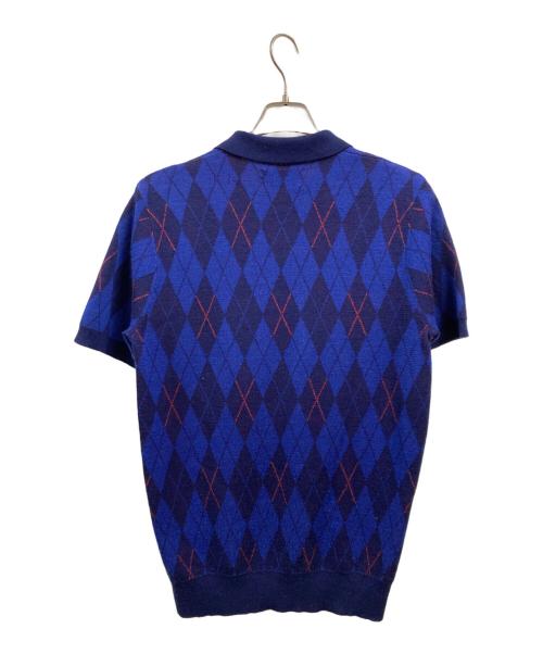 PALACE（パレス）PALACE (パレス) ニットポロシャツ ネイビー サイズ:Ｍの古着・服飾アイテム