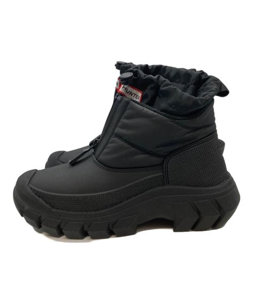 HUNTER（ハンター）HUNTER (ハンター) イントレピッドジップ アンクル スノーブーツ ブラック サイズ:EU37の古着・服飾アイテム