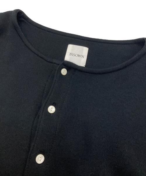 BISOWN（ビソウン）bisown (ビソウン) CO/CA TRIPLESMOOTH HENRY TEE ブラック サイズ:3の古着・服飾アイテム
