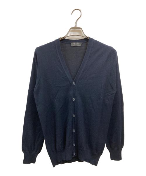 BARNEYS NEWYORK（バーニーズ・ニューヨーク）BARNEYS NEWYORK (バーニーズ・ニューヨーク) ニットカーディガン ネイビー サイズ:Ｍの古着・服飾アイテム