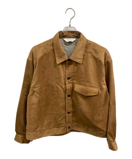 ANCELLM（アンセルム）ANCELLM (アンセルム) VEAGAN SUEDE WORK SHIRT BLOUSON ブラウン サイズ:1の古着・服飾アイテム