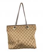 GUCCIグッチ）の古着「GGキャンバストートバッグ」｜ブラウン