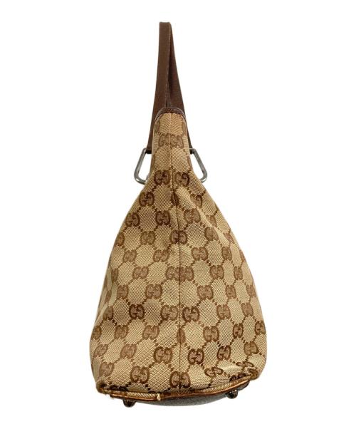 GUCCI（グッチ）GUCCI (グッチ) GGキャンバストートバッグ ブラウンの古着・服飾アイテム