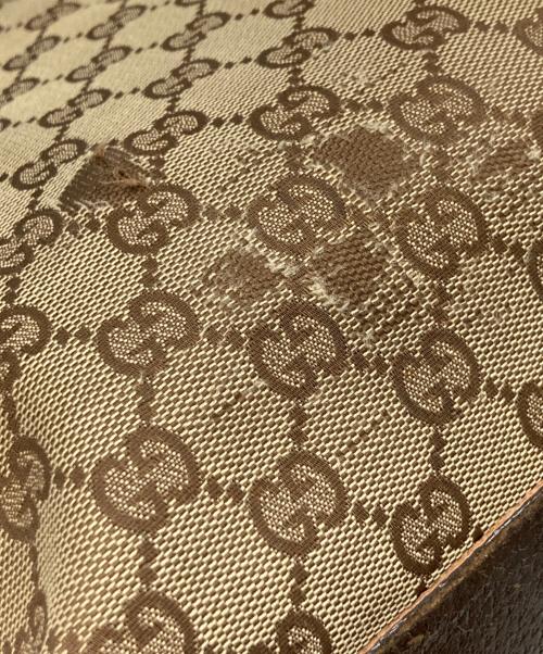GUCCI（グッチ）GUCCI (グッチ) GGキャンバストートバッグ ブラウンの古着・服飾アイテム