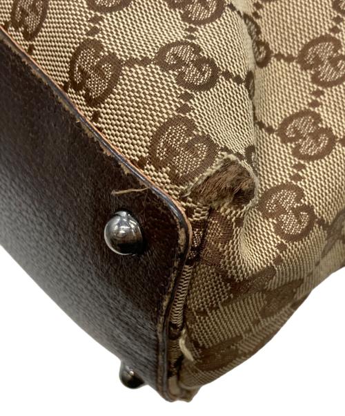 GUCCI（グッチ）GUCCI (グッチ) GGキャンバストートバッグ ブラウンの古着・服飾アイテム