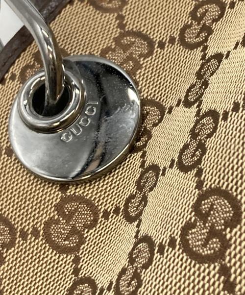 GUCCI（グッチ）GUCCI (グッチ) GGキャンバストートバッグ ブラウンの古着・服飾アイテム