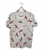 ARMANI EXCHANGEアルマーニ エクスチェンジ）の古着「プリントTシャツ」｜ホワイト×レッド