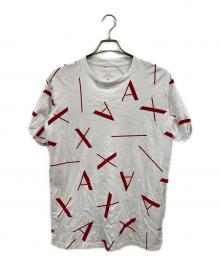 ARMANI EXCHANGE（アルマーニ エクスチェンジ）の古着「プリントTシャツ」｜ホワイト×レッド
