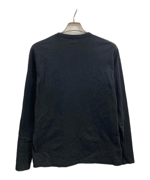 maison kitsune（メゾンキツネ）maison kitsune (メゾンキツネ) FOX HEAD PATCH REGULAR LONG-SLEEVED TEE-SHIRT　FU00163KJ0010 ブラック サイズ:XSの古着・服飾アイテム