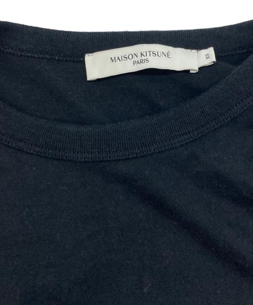 maison kitsune（メゾンキツネ）maison kitsune (メゾンキツネ) FOX HEAD PATCH REGULAR LONG-SLEEVED TEE-SHIRT　FU00163KJ0010 ブラック サイズ:XSの古着・服飾アイテム