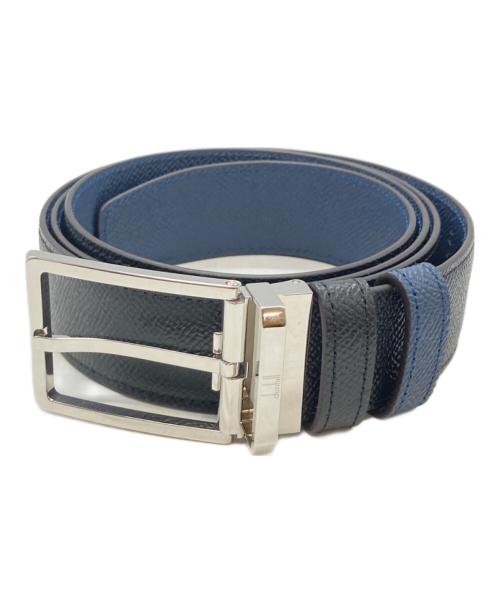 dunhill（ダンヒル）dunhill (ダンヒル) リバーシブルベルト ブラック×ブルー サイズ:135ｃｍの古着・服飾アイテム