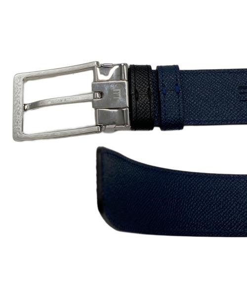 dunhill（ダンヒル）dunhill (ダンヒル) リバーシブルベルト ブラック×ブルー サイズ:135ｃｍの古着・服飾アイテム