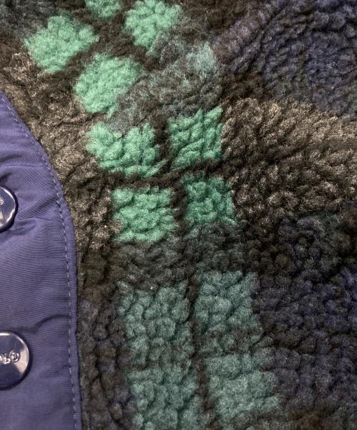 POLO RALPH LAUREN（ポロ・ラルフローレン）POLO RALPH LAUREN (ポロ・ラルフローレン) ポニーロゴフリース ネイビー×グリーン サイズ:Lの古着・服飾アイテム