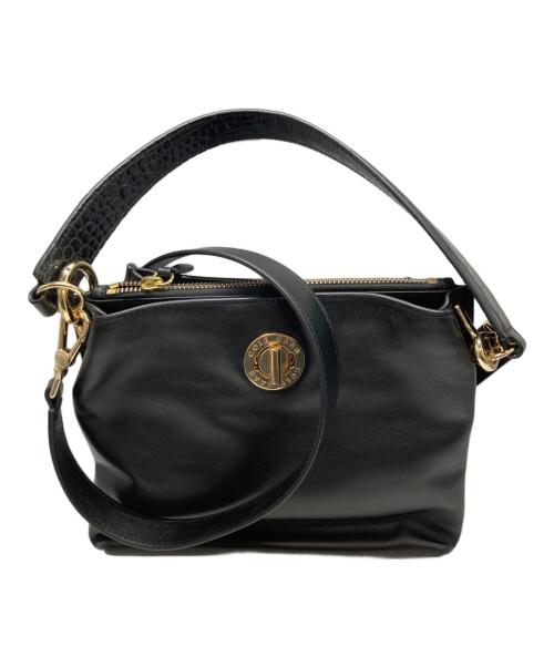 COLE HAAN（コールハーン）COLE HAAN (コールハーン) スモールターンロックバケットバッグ ブラックの古着・服飾アイテム