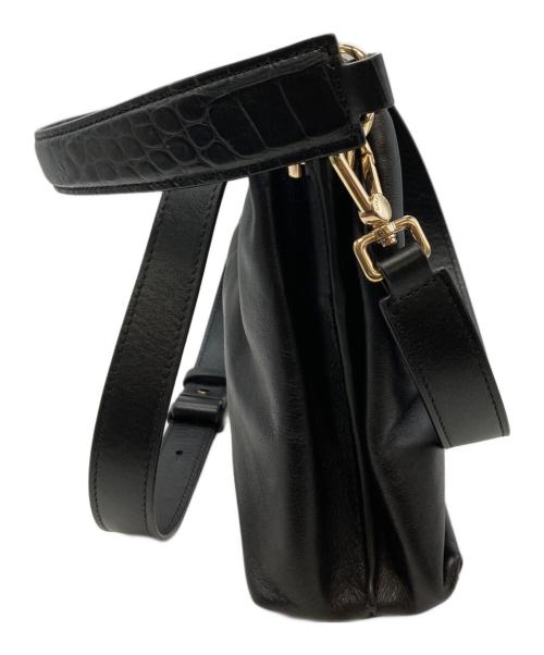 COLE HAAN（コールハーン）COLE HAAN (コールハーン) スモールターンロックバケットバッグ ブラックの古着・服飾アイテム