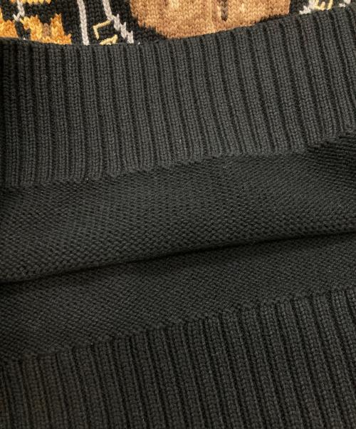 LAUREN RALPH LAUREN（ローレンラルフローレン）LAUREN RALPH LAUREN (ローレンラルフローレン) 刺繍タートルネックニット ブラック サイズ:Lの古着・服飾アイテム