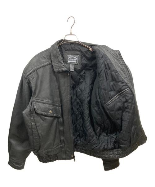 ST JOHN'S BAY（セントジョンズベイ）ST JOHN'S BAY (セントジョンズベイ) レザージャケット ブラック サイズ:XLの古着・服飾アイテム
