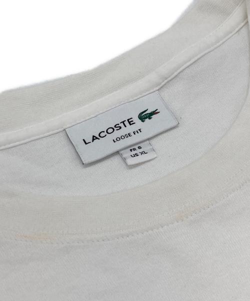LACOSTE（ラコステ）LACOSTE (ラコステ) ルーズフィットヘビーウェイトバックプリントTシャツ ホワイト サイズ:XLの古着・服飾アイテム