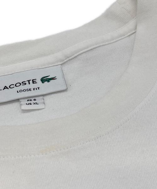 LACOSTE（ラコステ）LACOSTE (ラコステ) ルーズフィットヘビーウェイトバックプリントTシャツ ホワイト サイズ:XLの古着・服飾アイテム