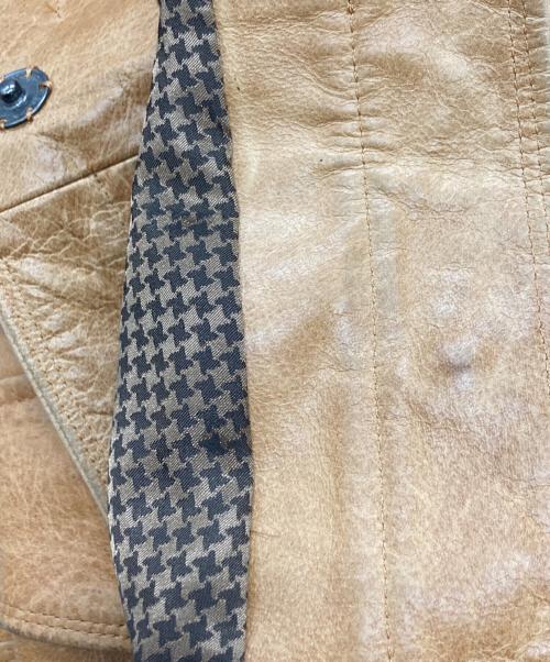 BURBERRY BLUE LABEL（バーバリー ブルー レーベル）BURBERRY BLUE LABEL (バーバリー ブルー レーベル) ファー付レザーコート ブラウン サイズ:38の古着・服飾アイテム