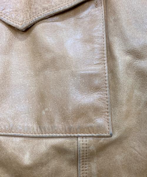 BURBERRY BLUE LABEL（バーバリー ブルー レーベル）BURBERRY BLUE LABEL (バーバリー ブルー レーベル) ファー付レザーコート ブラウン サイズ:38の古着・服飾アイテム