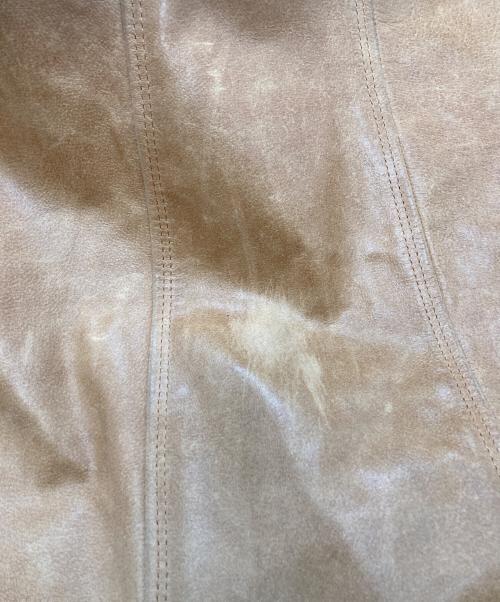 BURBERRY BLUE LABEL（バーバリー ブルー レーベル）BURBERRY BLUE LABEL (バーバリー ブルー レーベル) ファー付レザーコート ブラウン サイズ:38の古着・服飾アイテム