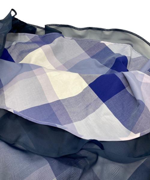 BLUE LABEL CRESTBRIDGE（ブルーレーベルクレストブリッジ）BLUE LABEL CRESTBRIDGE (ブルーレーベルクレストブリッジ) 素材切替半袖ワンピース ネイビー サイズ:38 未使用品の古着・服飾アイテム