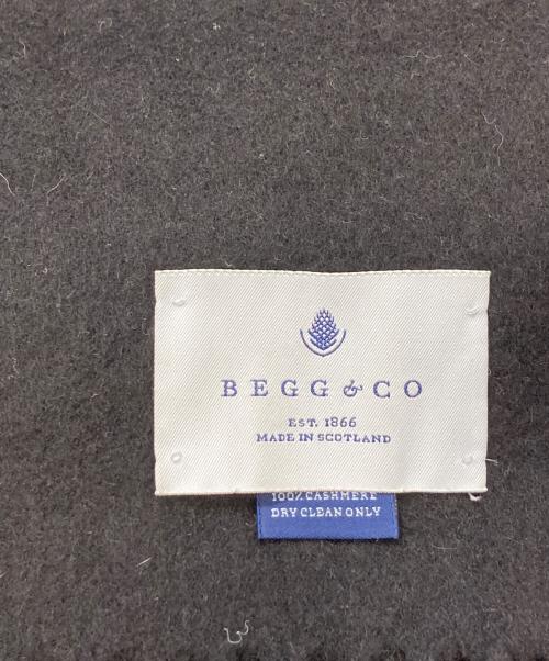 Begg & Co（ベグアンドコー）Begg & Co (ベグアンドコー) カシミヤマフラー ブラックの古着・服飾アイテム