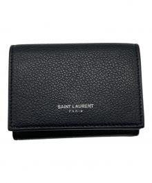 Saint Laurent Paris（サンローランパリ）の古着「3つ折り財布」｜ブラック