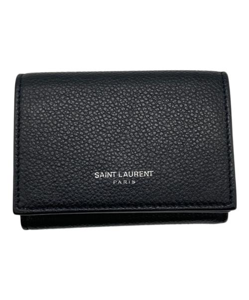 Saint Laurent Paris（サンローランパリ）Saint Laurent Paris (サンローランパリ) 3つ折り財布 ブラックの古着・服飾アイテム