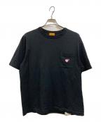 HUMAN MADEヒューマンメイド）の古着「HEART POCKET T-SHIRT」｜ブラック