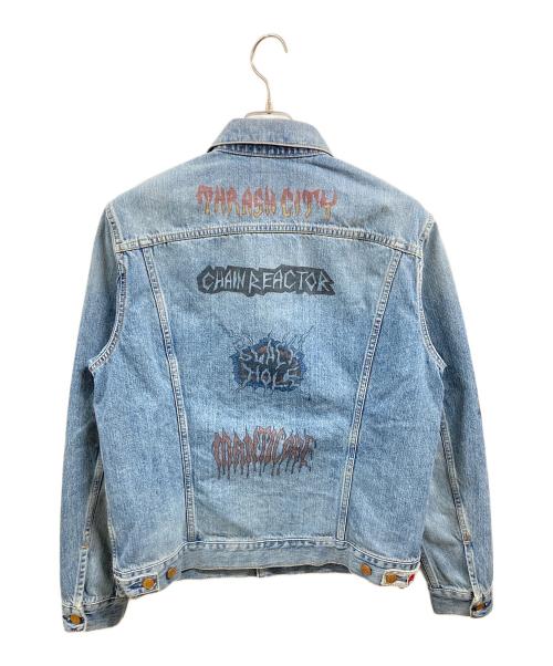 Hysteric Glamour（ヒステリックグラマー）Hysteric Glamour (ヒステリックグラマー) FERGADELIC METAL プリント デニムジャケット インディゴ サイズ:Lの古着・服飾アイテム