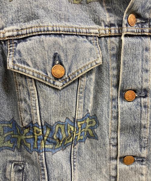 Hysteric Glamour（ヒステリックグラマー）Hysteric Glamour (ヒステリックグラマー) FERGADELIC METAL プリント デニムジャケット インディゴ サイズ:Lの古着・服飾アイテム