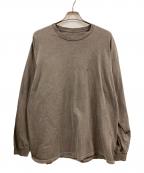 ANCELLMアンセルム）の古着「EMBROIDERY DYED LS」｜ブラウン