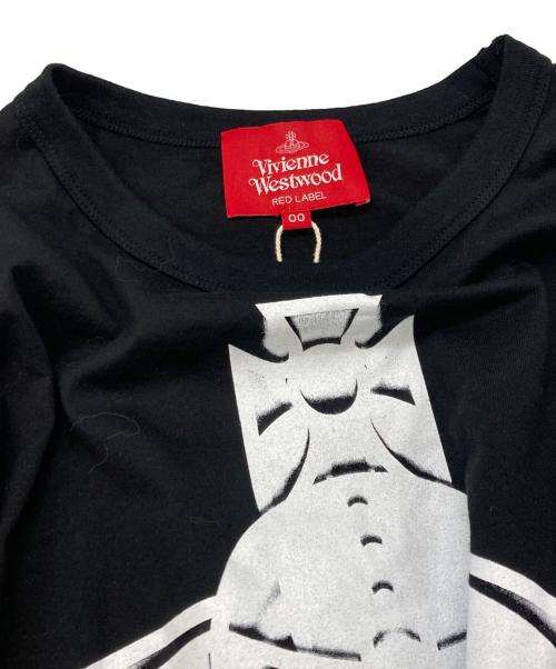 Vivienne Westwood（ヴィヴィアンウエストウッド）Vivienne Westwood (ヴィヴィアンウエストウッド) INVASION ORBプリントボーイズビッグTシャツ ブラック サイズ:00の古着・服飾アイテム