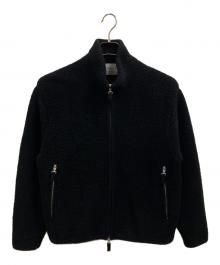 TOMORROW LAND tricot（トゥモローランド トリコ）の古着「ウールパイルニットブルゾン」｜ブラック