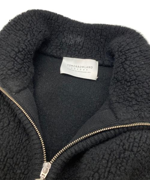 TOMORROW LAND tricot（トゥモローランド トリコ）TOMORROW LAND tricot (トゥモローランド トリコ) ウールパイルニットブルゾン ブラック サイズ:Sの古着・服飾アイテム
