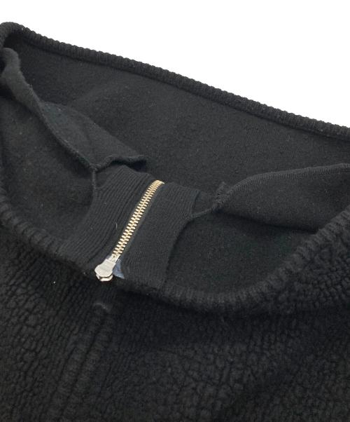 TOMORROW LAND tricot（トゥモローランド トリコ）TOMORROW LAND tricot (トゥモローランド トリコ) ウールパイルニットブルゾン ブラック サイズ:Sの古着・服飾アイテム