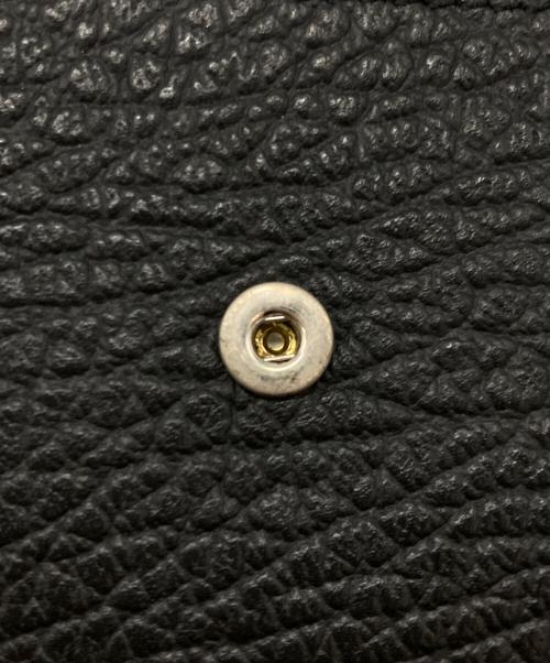 Maison Margiela（メゾンマルジェラ）Maison Margiela (メゾンマルジェラ) グレインレザー3つ折り財布 ブラック×シルバーの古着・服飾アイテム