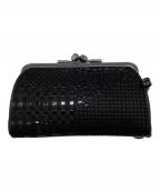 印傳屋インデンヤ）の古着「がま口レオパード財布」｜ブラック