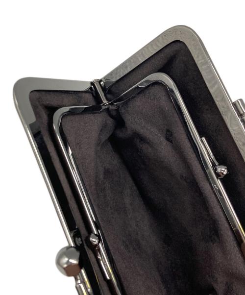 印傳屋（インデンヤ）印傳屋 (インデンヤ) がま口レオパード財布 ブラックの古着・服飾アイテム