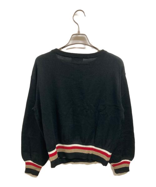 BLUE LABEL CRESTBRIDGE（ブルーレーベルクレストブリッジ）BLUE LABEL CRESTBRIDGE (ブルーレーベルクレストブリッジ) ラインニットセットアップ ブラック サイズ:38の古着・服飾アイテム