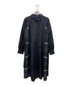 BLUE LABEL CRESTBRIDGEブルーレーベルクレストブリッジ）の古着「ツイルシャツドレスワンピース」｜ネイビー