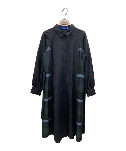 BLUE LABEL CRESTBRIDGE（ブルーレーベルクレストブリッジ）BLUE LABEL CRESTBRIDGE (ブルーレーベルクレストブリッジ) ツイルシャツドレスワンピース ネイビー サイズ:38の古着・服飾アイテム