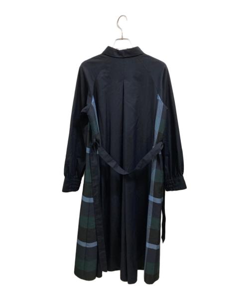 BLUE LABEL CRESTBRIDGE（ブルーレーベルクレストブリッジ）BLUE LABEL CRESTBRIDGE (ブルーレーベルクレストブリッジ) ツイルシャツドレスワンピース ネイビー サイズ:38の古着・服飾アイテム