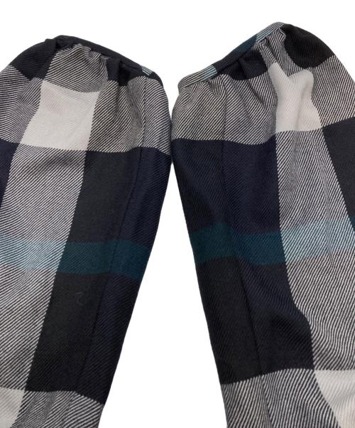 BLUE LABEL CRESTBRIDGE（ブルーレーベルクレストブリッジ）BLUE LABEL CRESTBRIDGE (ブルーレーベルクレストブリッジ) チェックウールビエラワンピース ネイビー×ホワイト サイズ:38の古着・服飾アイテム